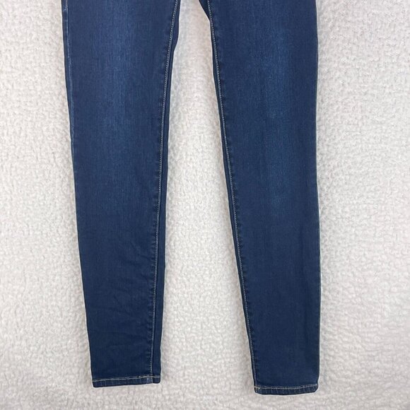 CAbi Blue Denim Dark Wash Skinny Leg Jeans Womens Low Rise Stretch Size 4 - Picture 3 of 16